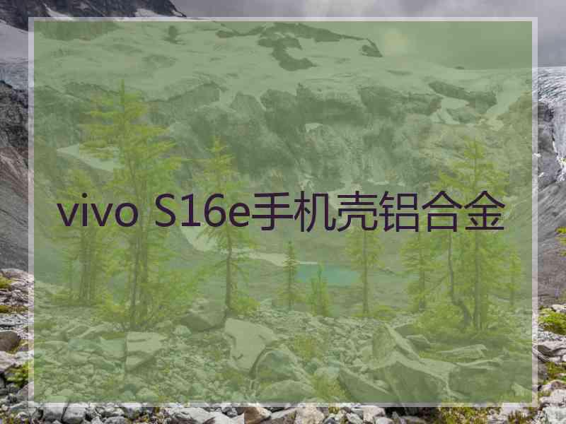 vivo S16e手机壳铝合金