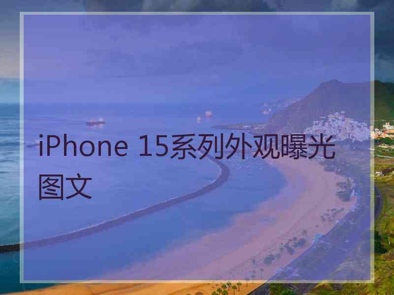 iPhone 15系列外观曝光 图文