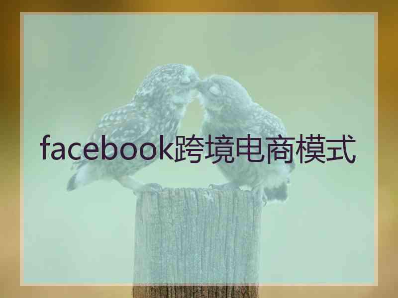 facebook跨境电商模式