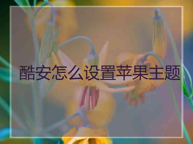 酷安怎么设置苹果主题