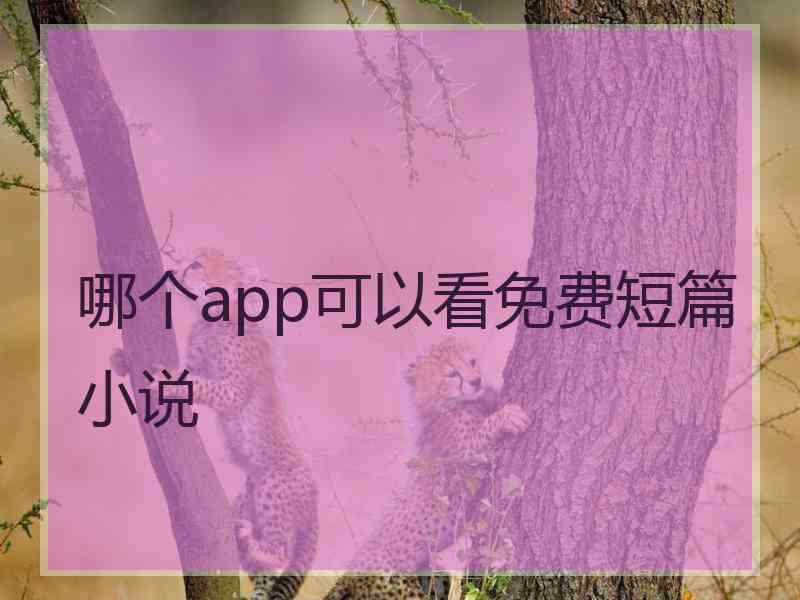 哪个app可以看免费短篇小说