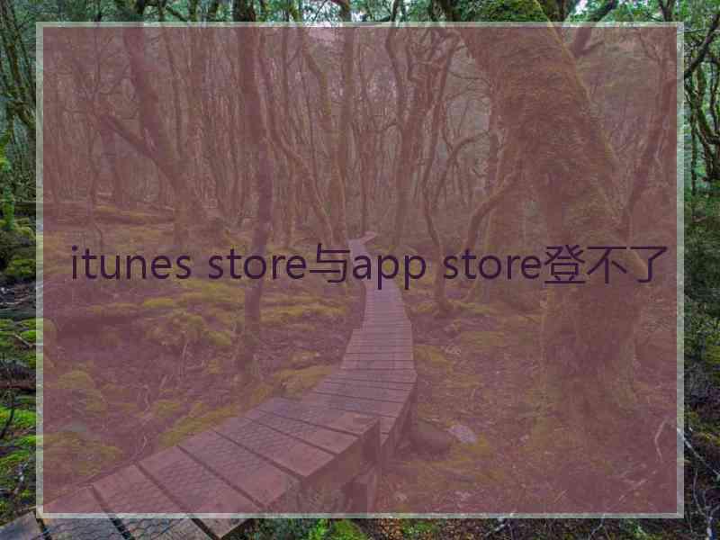 itunes store与app store登不了