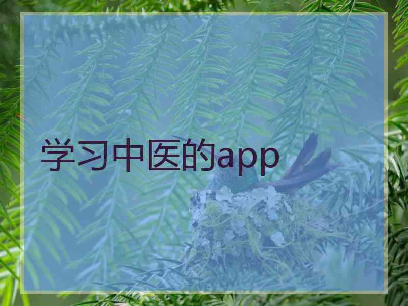 学习中医的app