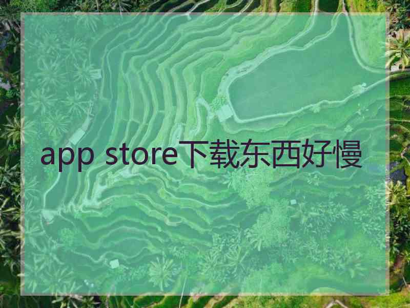 app store下载东西好慢