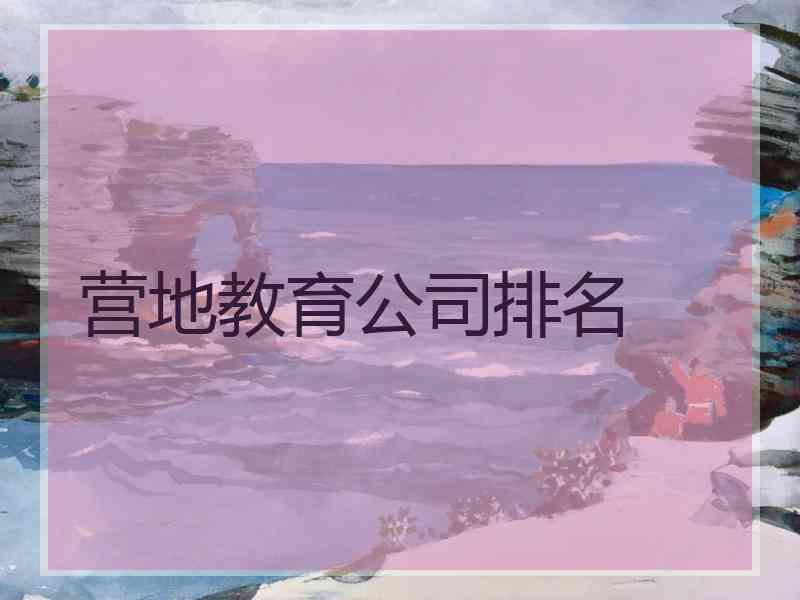 营地教育公司排名