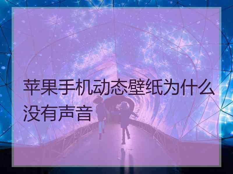 苹果手机动态壁纸为什么没有声音