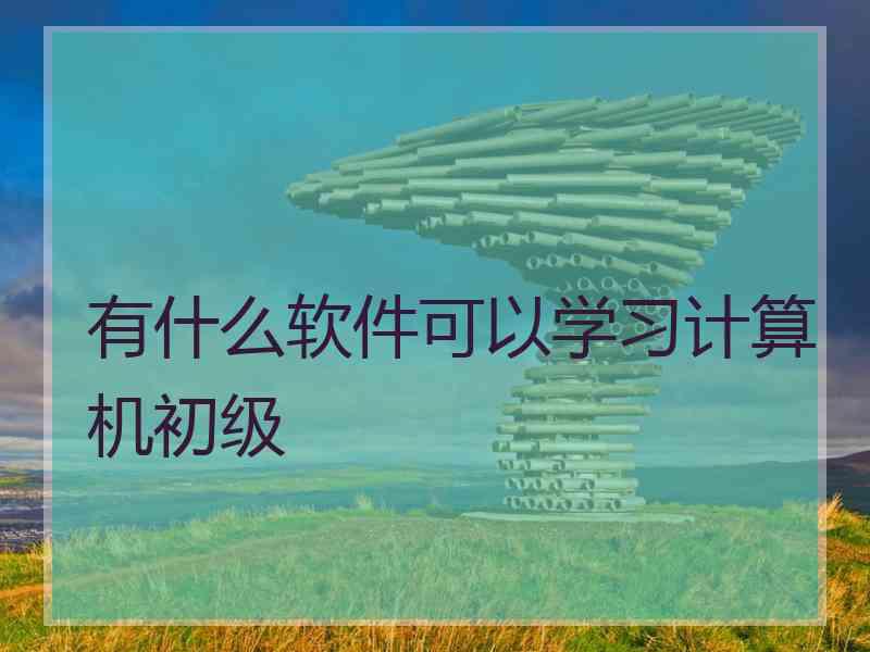 有什么软件可以学习计算机初级