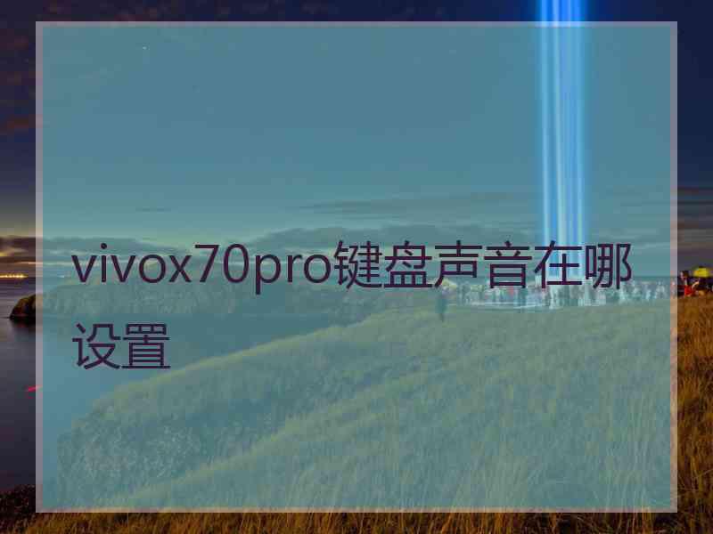 vivox70pro键盘声音在哪设置