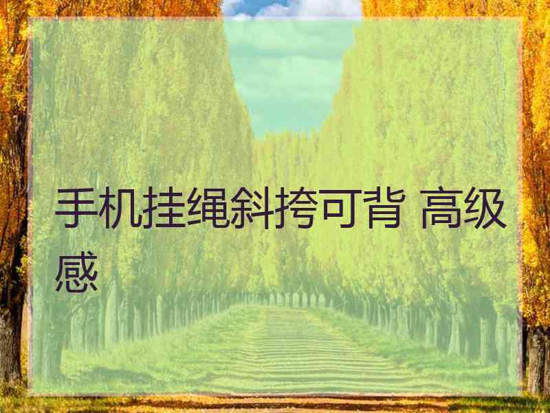 手机挂绳斜挎可背 高级感