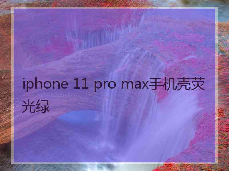 iphone 11 pro max手机壳荧光绿