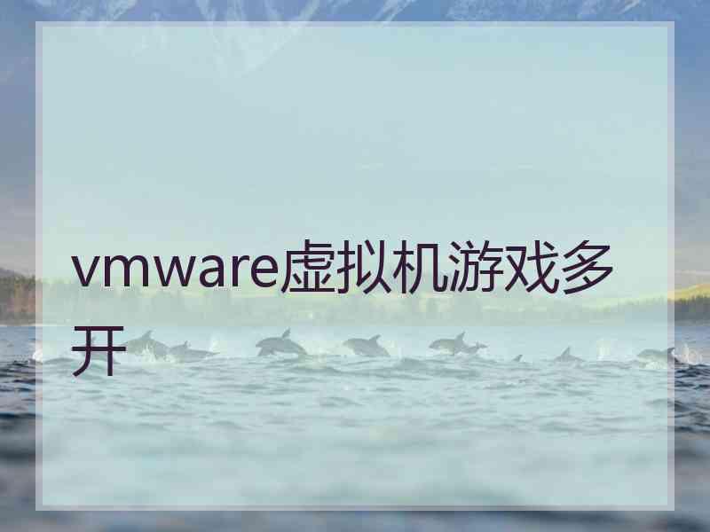 vmware虚拟机游戏多开