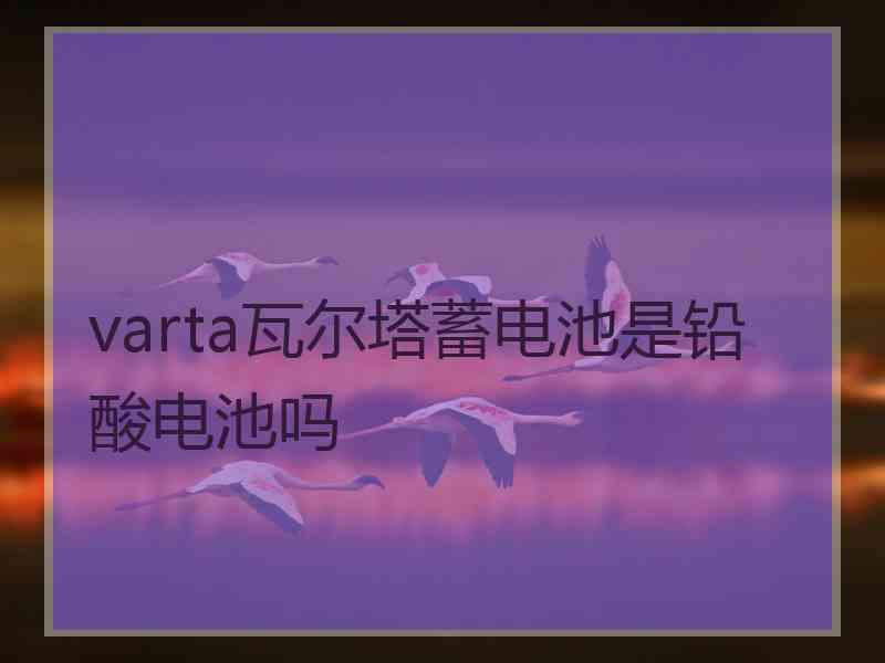 varta瓦尔塔蓄电池是铅酸电池吗