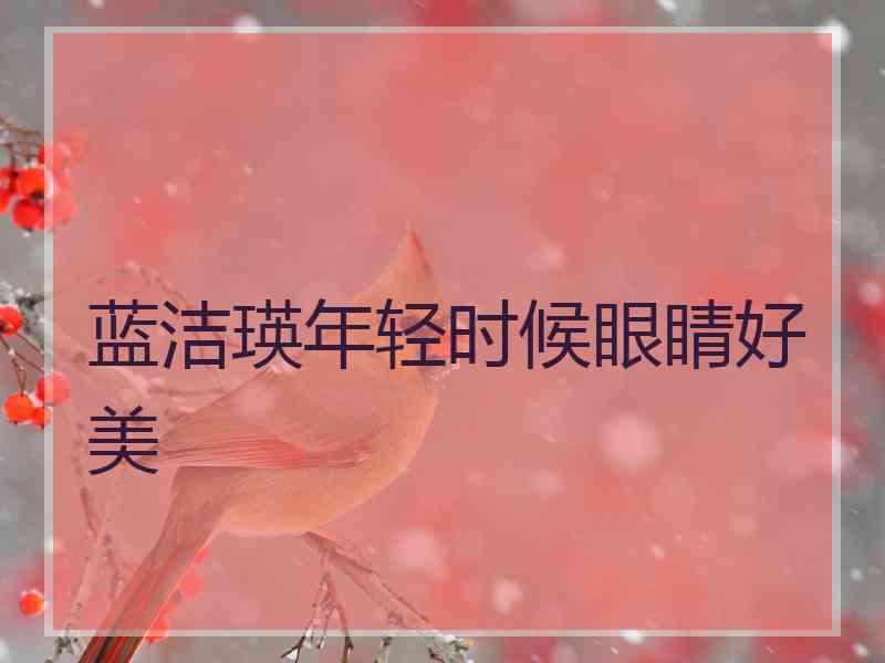 蓝洁瑛年轻时候眼睛好美