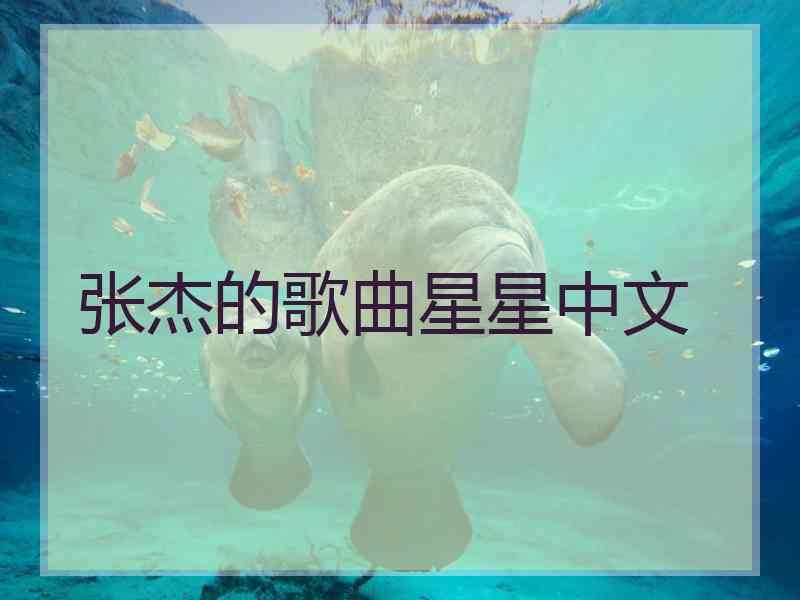 张杰的歌曲星星中文