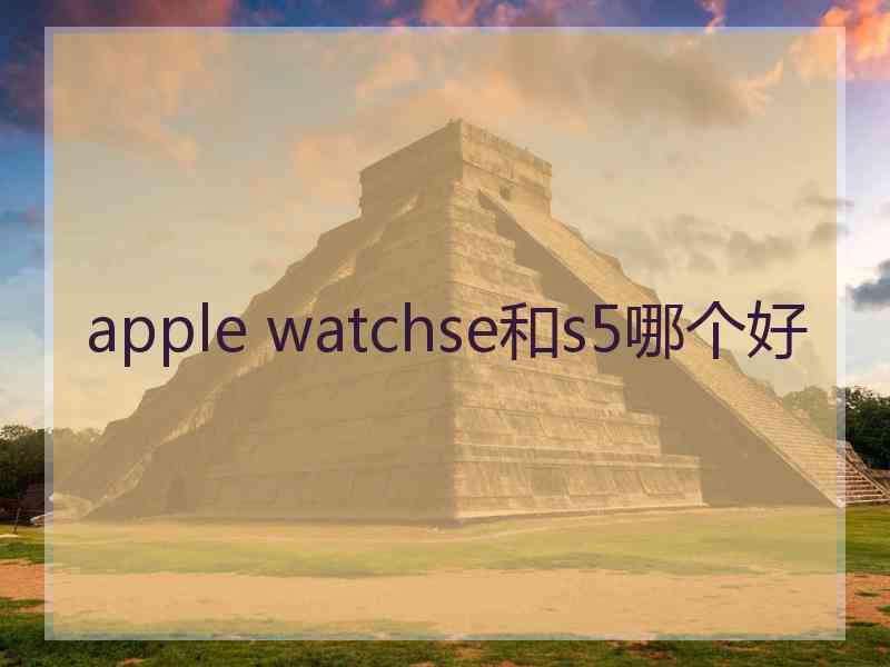 apple watchse和s5哪个好