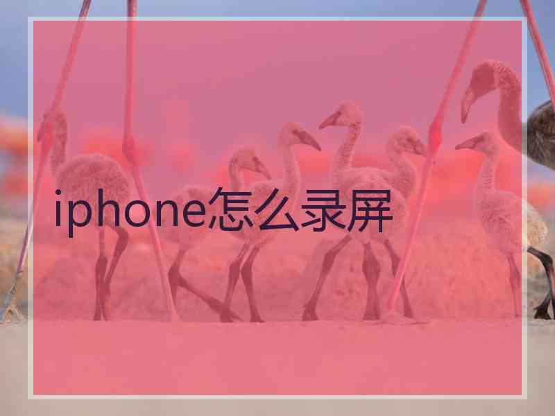 iphone怎么录屏