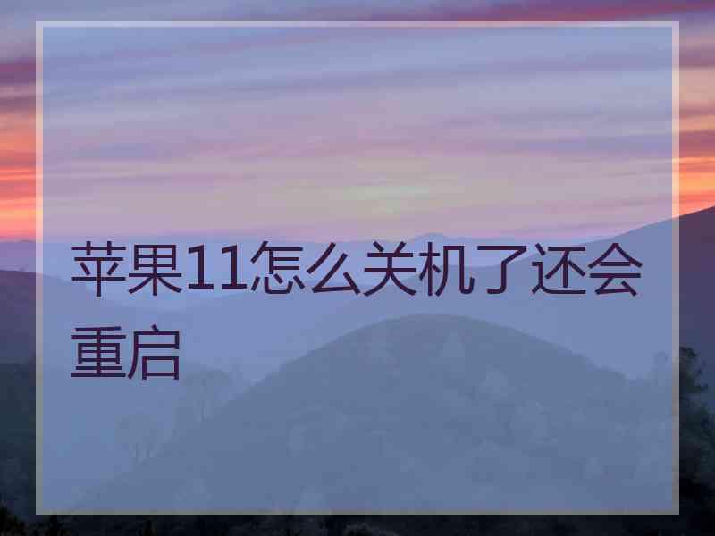 苹果11怎么关机了还会重启