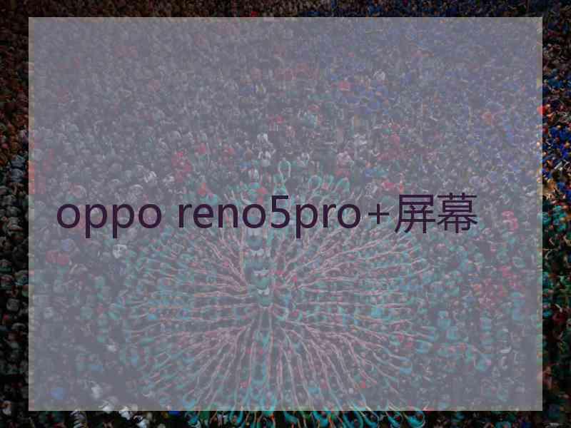 oppo reno5pro+屏幕