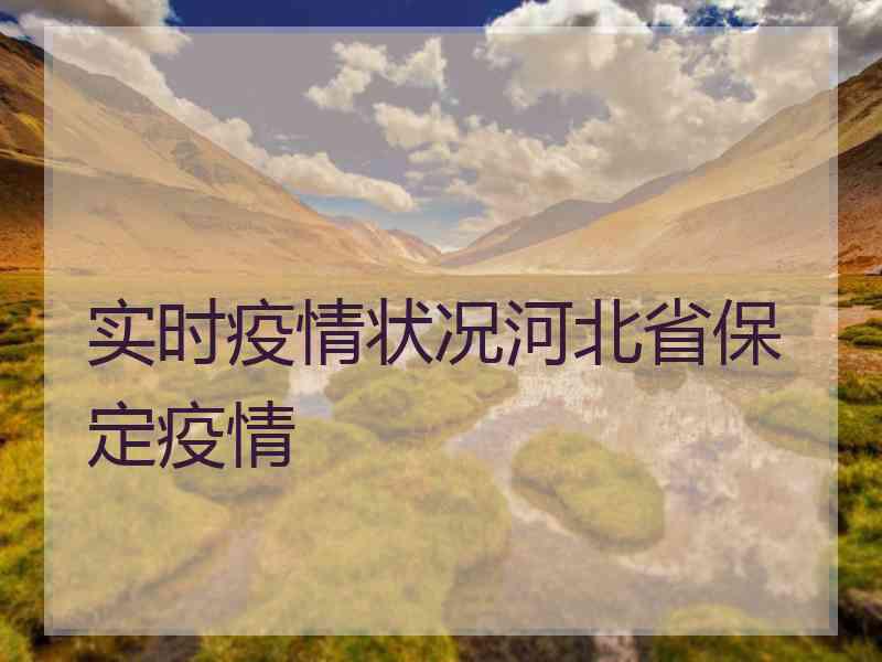 实时疫情状况河北省保定疫情