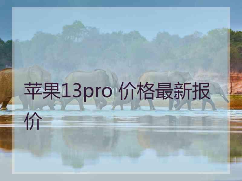 苹果13pro 价格最新报价