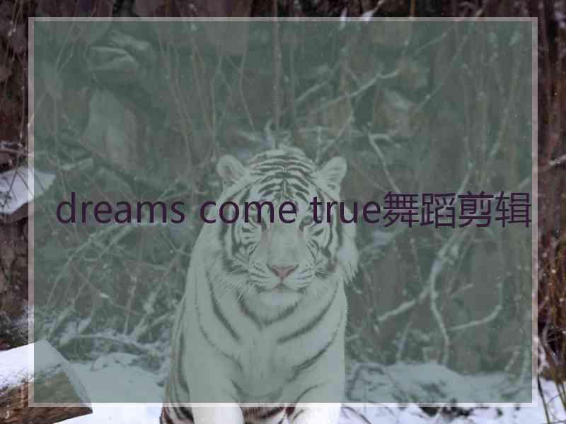 dreams come true舞蹈剪辑