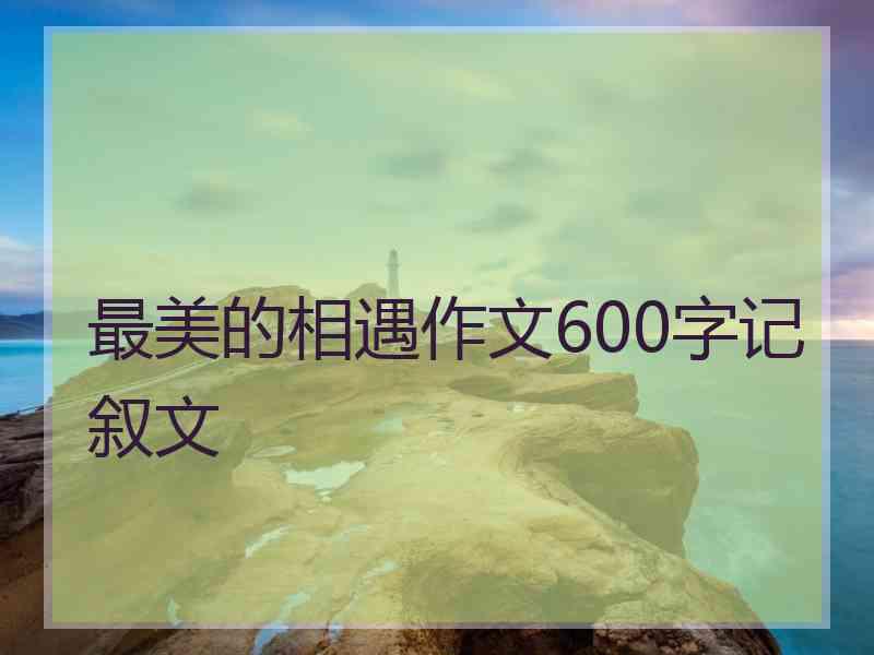 最美的相遇作文600字记叙文