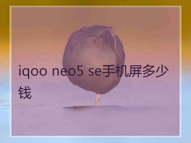 iqoo neo5 se手机屏多少钱