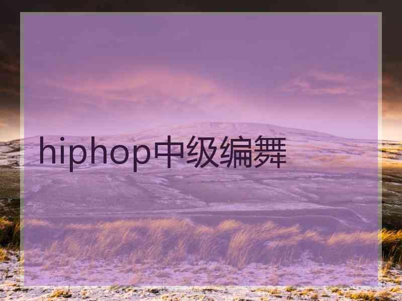 hiphop中级编舞