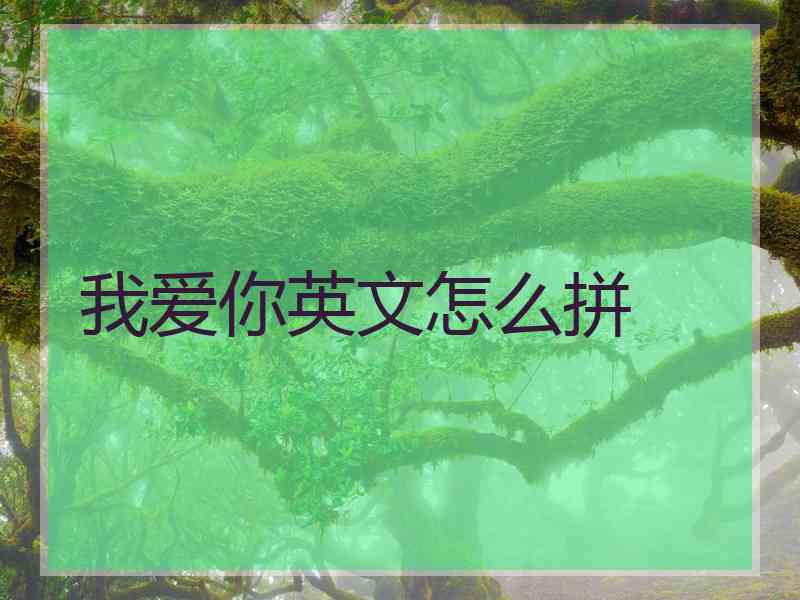 我爱你英文怎么拼