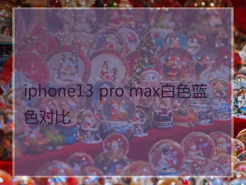 iphone13 pro max白色蓝色对比