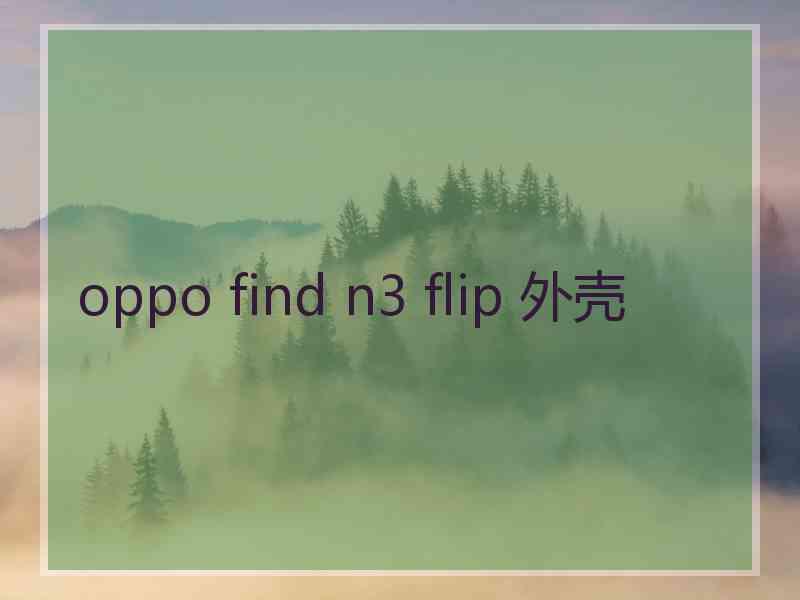 oppo find n3 flip 外壳