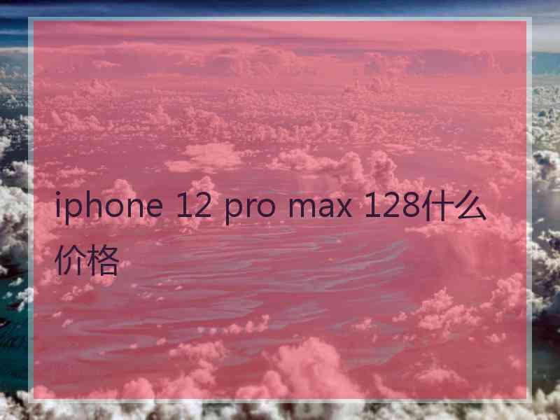 iphone 12 pro max 128什么价格