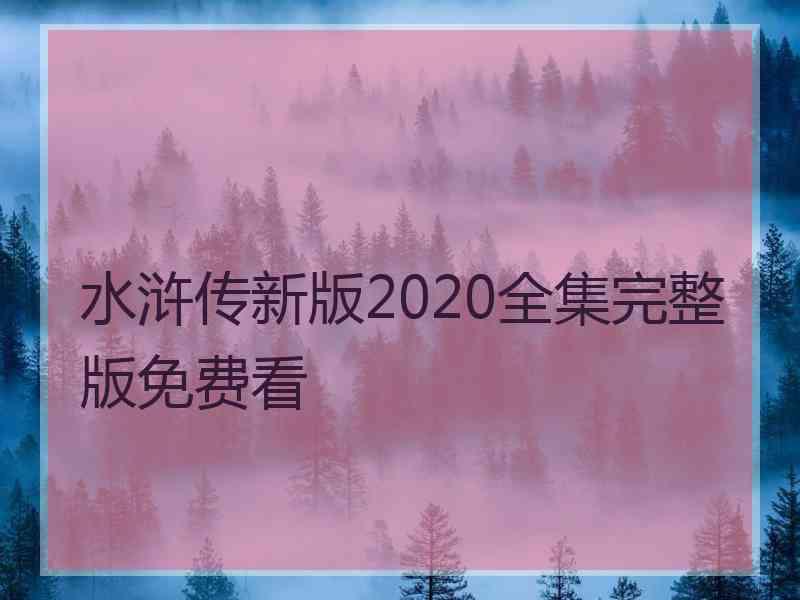 水浒传新版2020全集完整版免费看