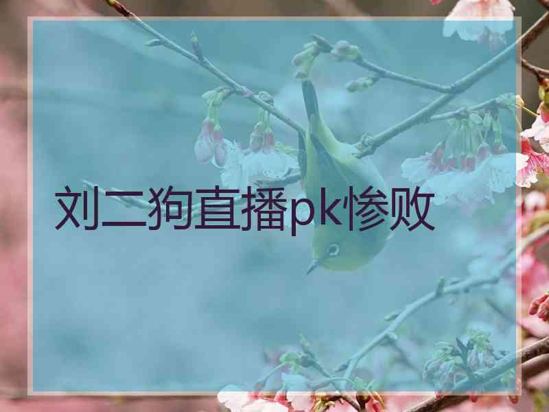 刘二狗直播pk惨败