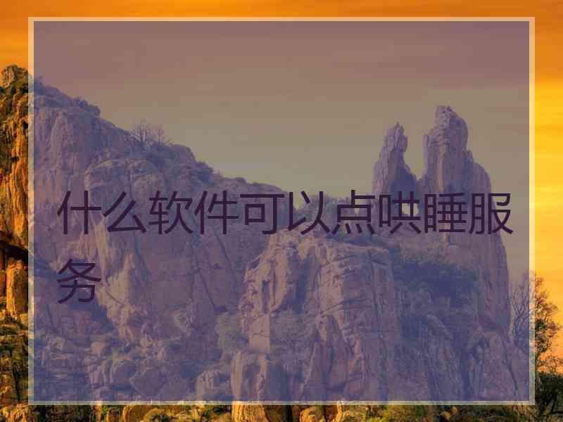 什么软件可以点哄睡服务