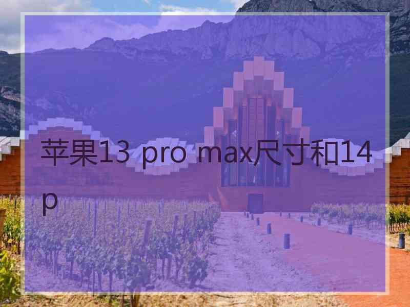 苹果13 pro max尺寸和14p