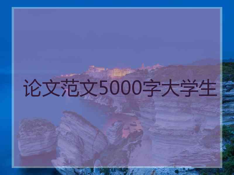 论文范文5000字大学生