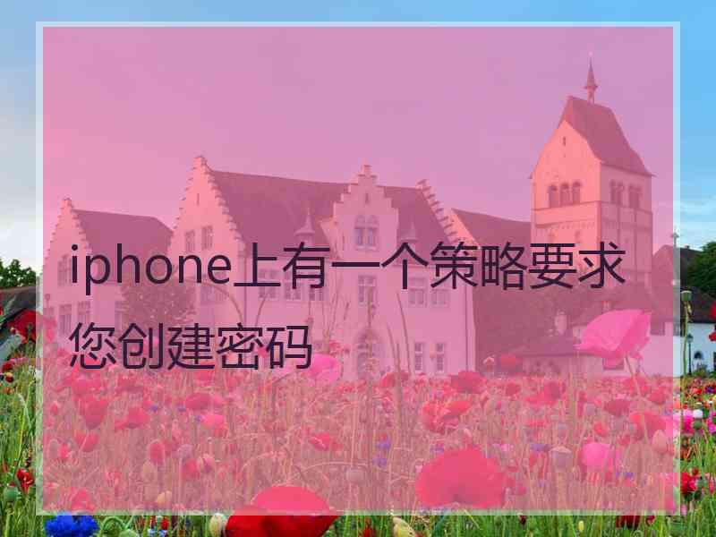 iphone上有一个策略要求您创建密码