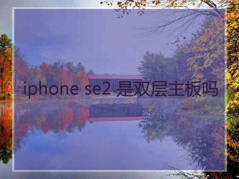 iphone se2 是双层主板吗