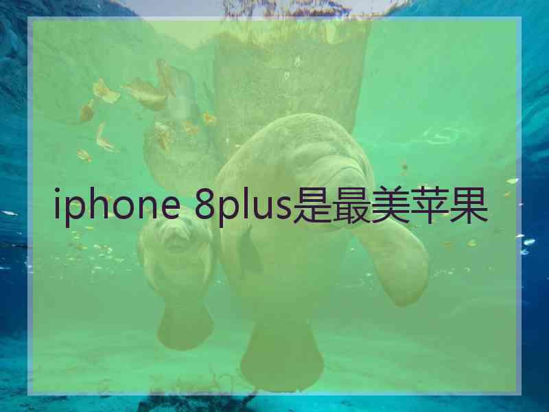 iphone 8plus是最美苹果