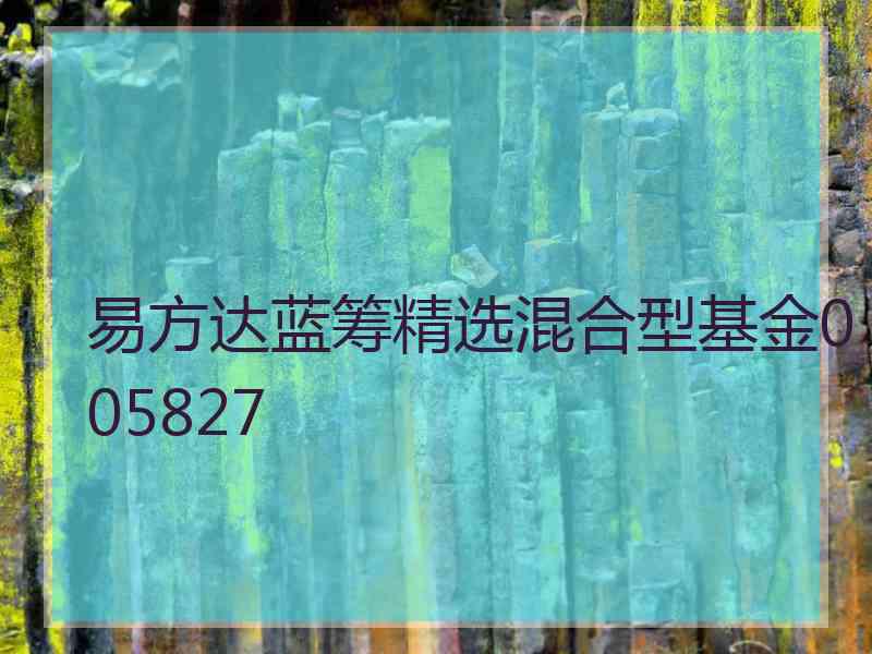 易方达蓝筹精选混合型基金005827