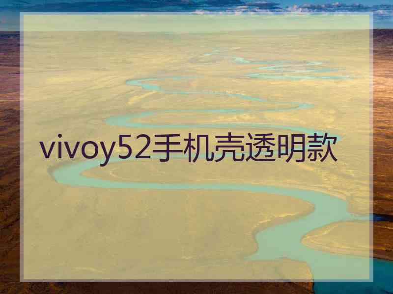 vivoy52手机壳透明款