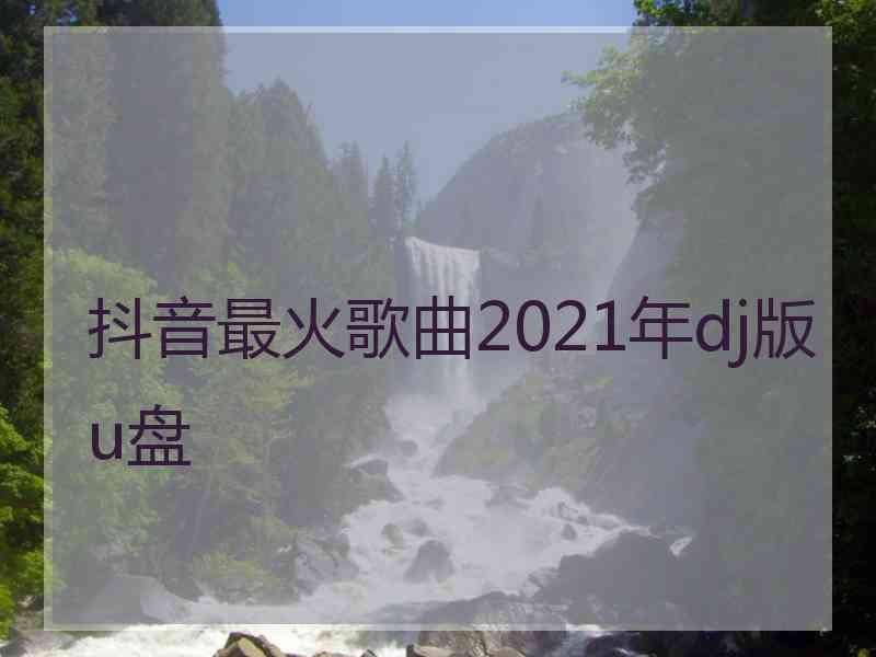 抖音最火歌曲2021年dj版u盘