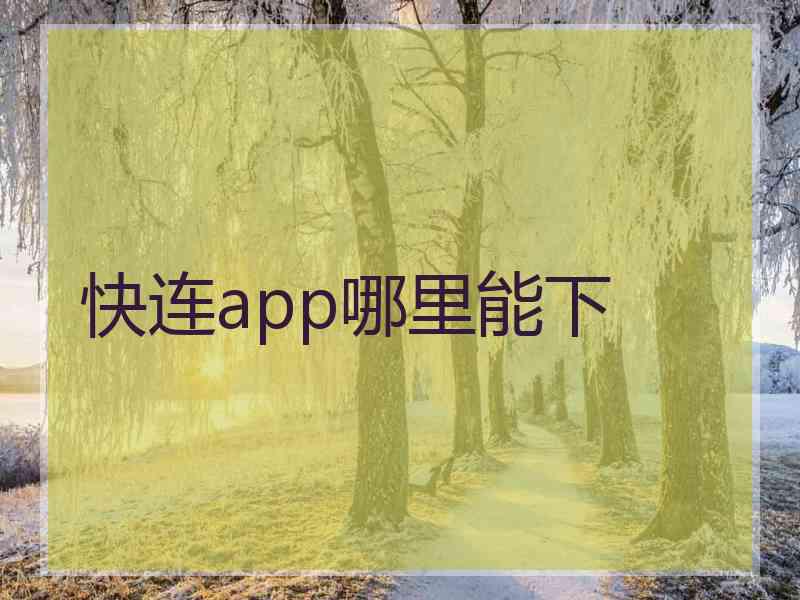 快连app哪里能下