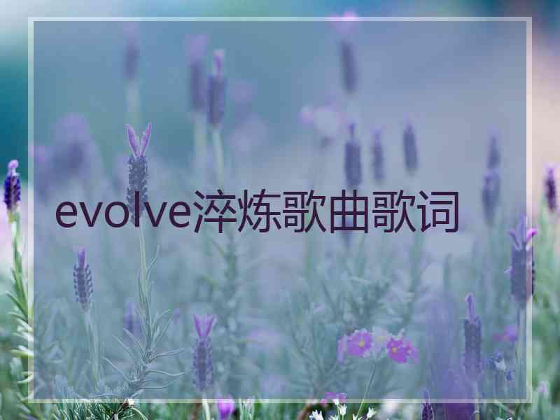 evolve淬炼歌曲歌词