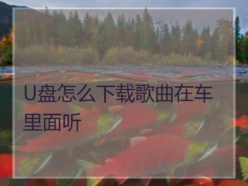 U盘怎么下载歌曲在车里面听