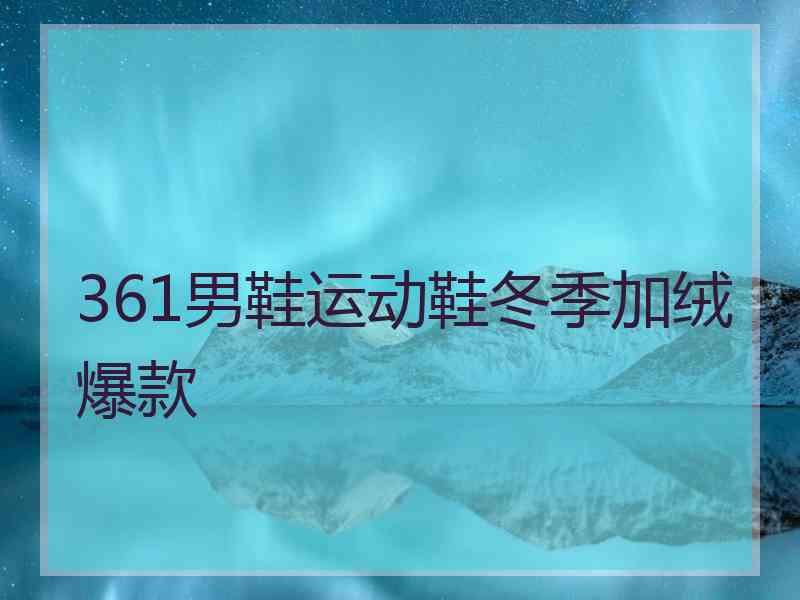 361男鞋运动鞋冬季加绒爆款