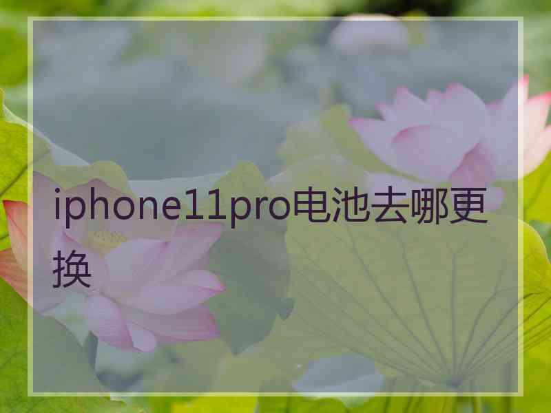 iphone11pro电池去哪更换