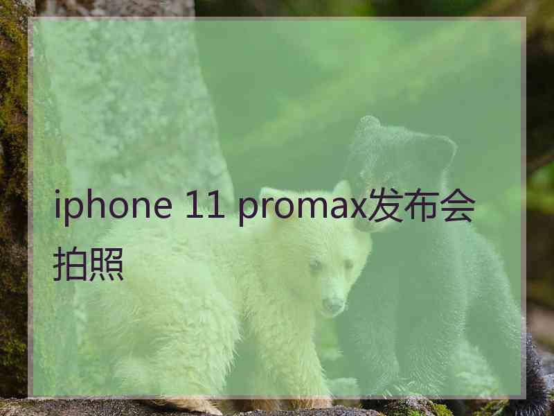 iphone 11 promax发布会拍照