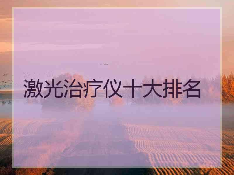 激光治疗仪十大排名